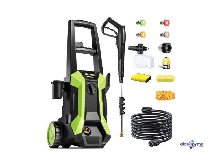 HidroLavadora eléctrica 3500PSI: potencia y versatilidad con boquillas y cañón de espuma para limpieza óptima