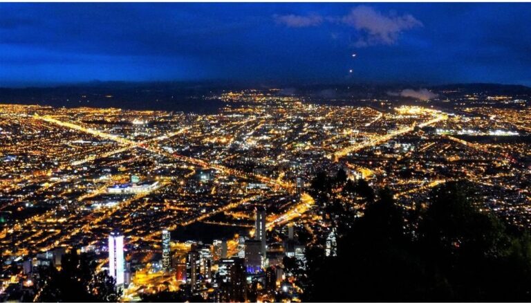 Monserrate at Nigh in bogota
